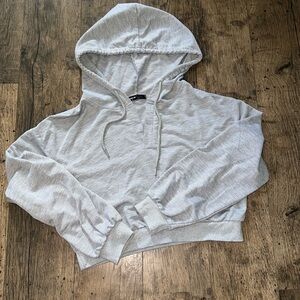 Cropped grey hoodie
